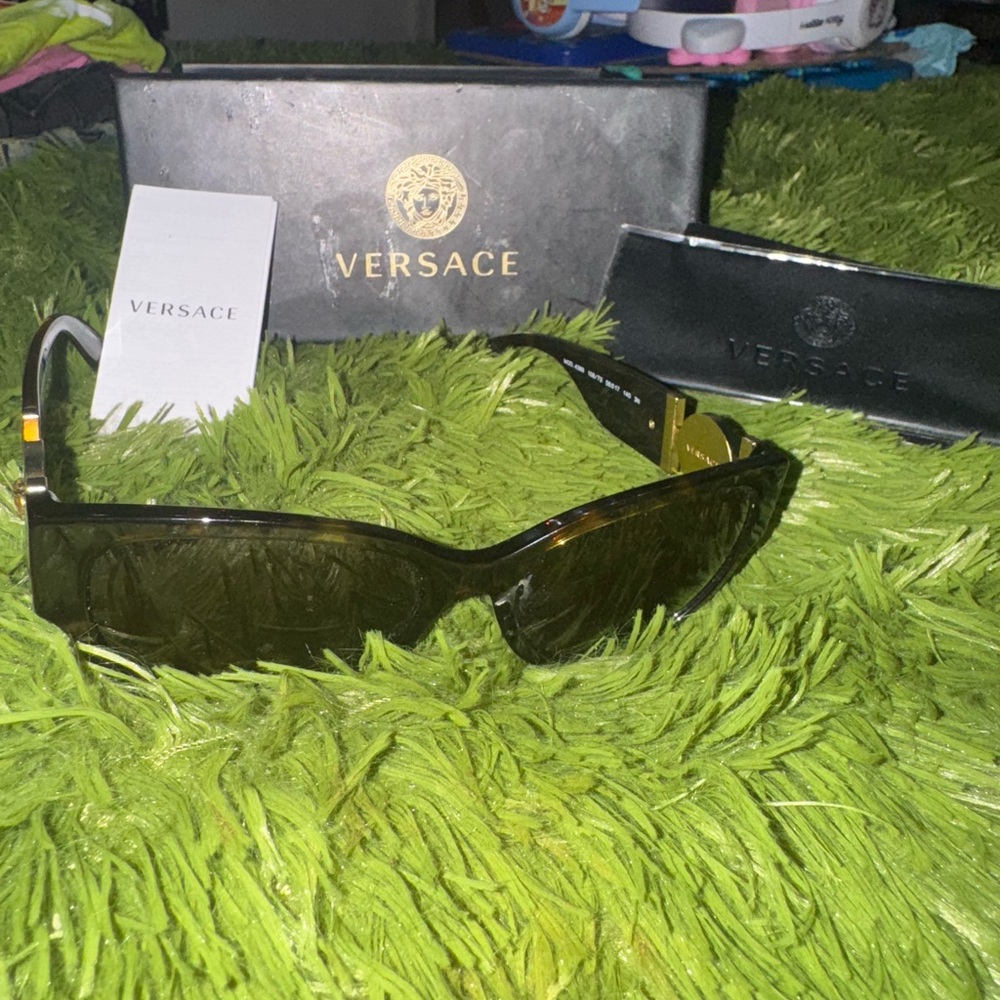Versace Black and Gold Sunglasses